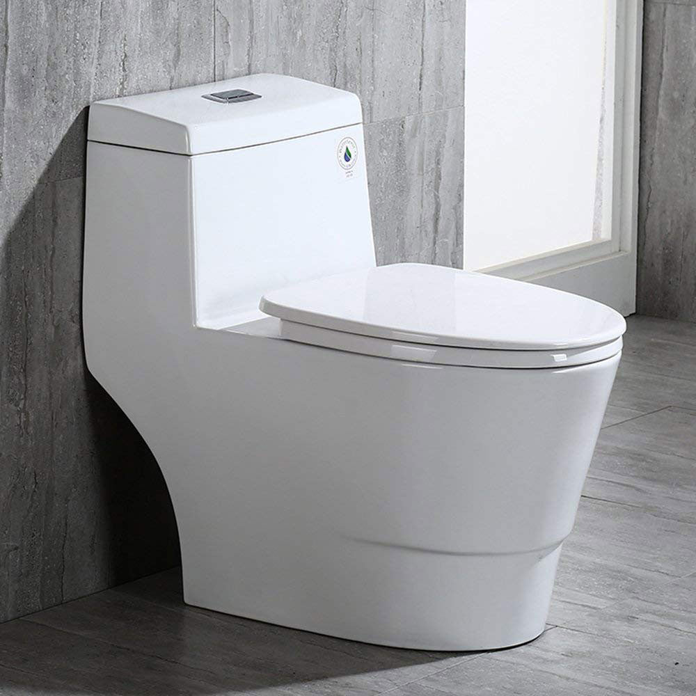 Halden One-Piece Elongated Toilet - front view