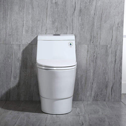 Halden One-Piece Elongated Toilet - three-quarter view