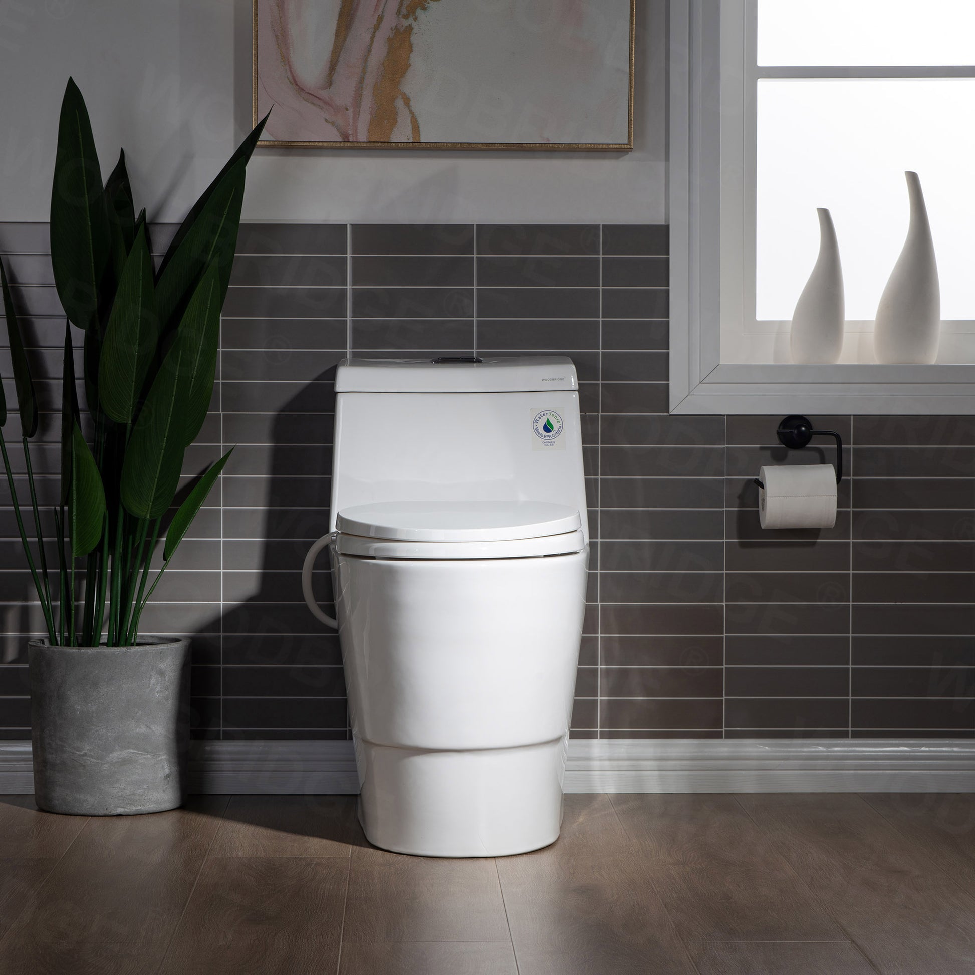 Harlow One-Piece Elongated Toilet - three-quarter view
