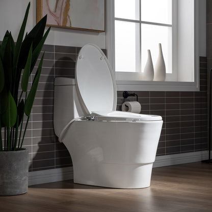 Harlow One-Piece Elongated Toilet - rear view