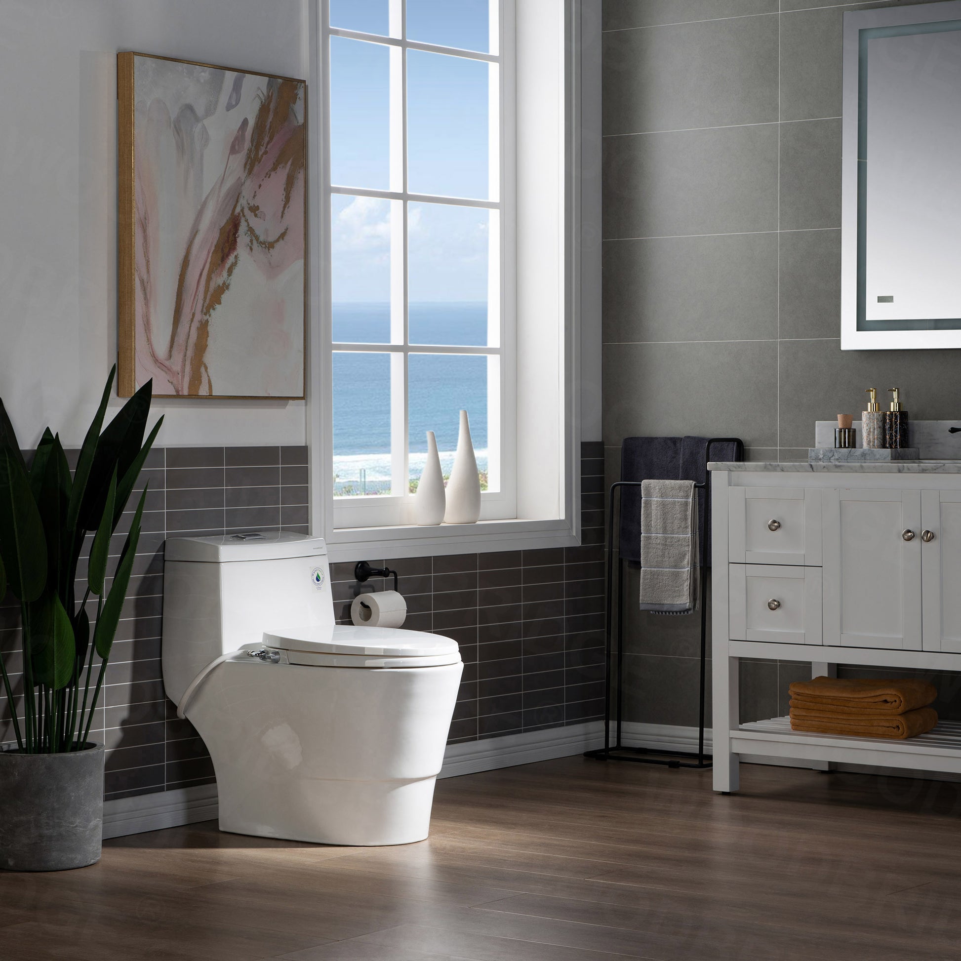 Harlow One-Piece Elongated Toilet - profile view