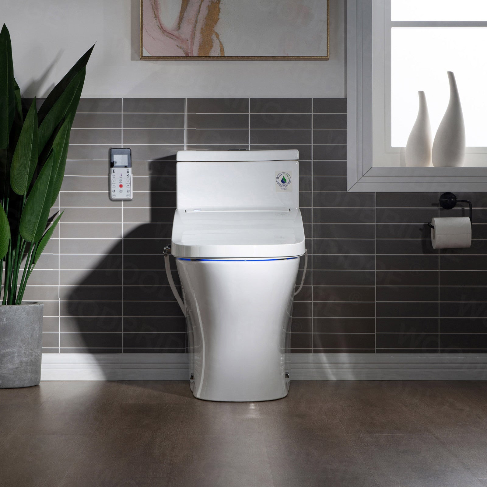 Isadora Elongated Intelligent Bidet Toilet - side view