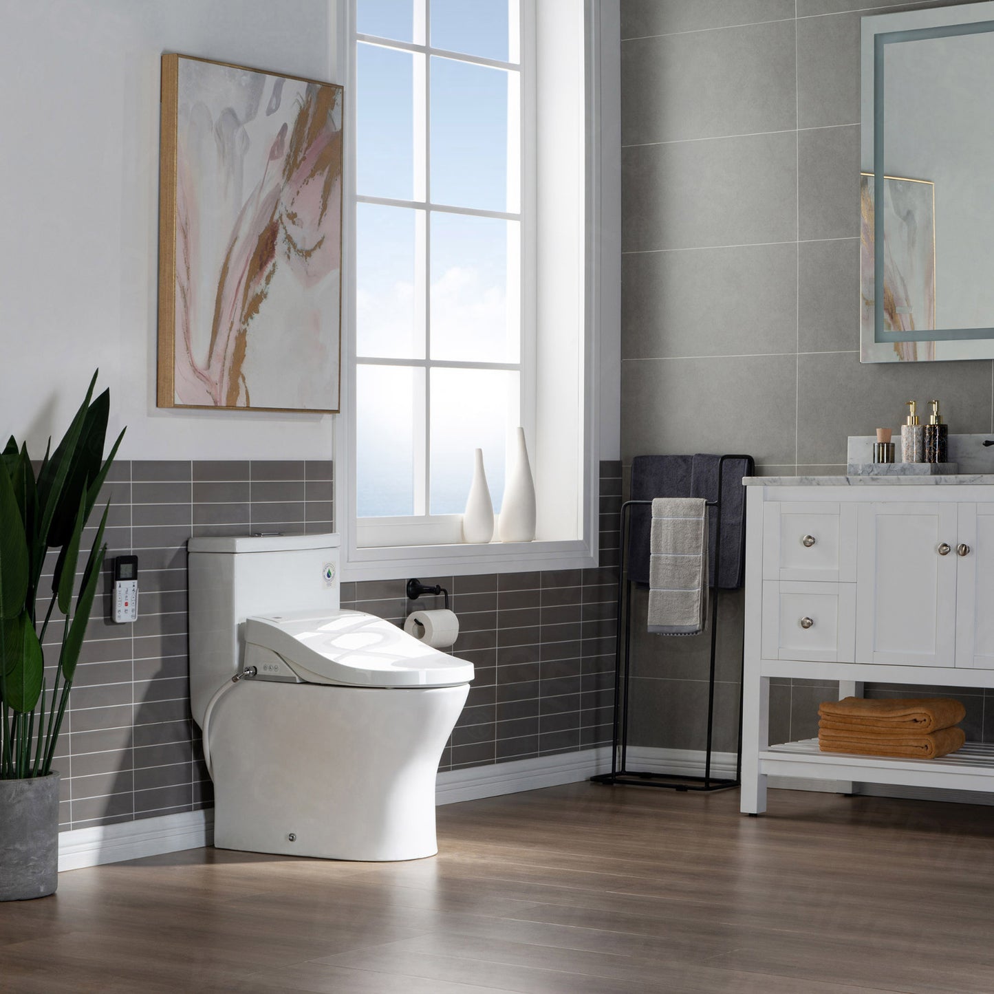 Isadora Elongated Intelligent Bidet Toilet - rear view
