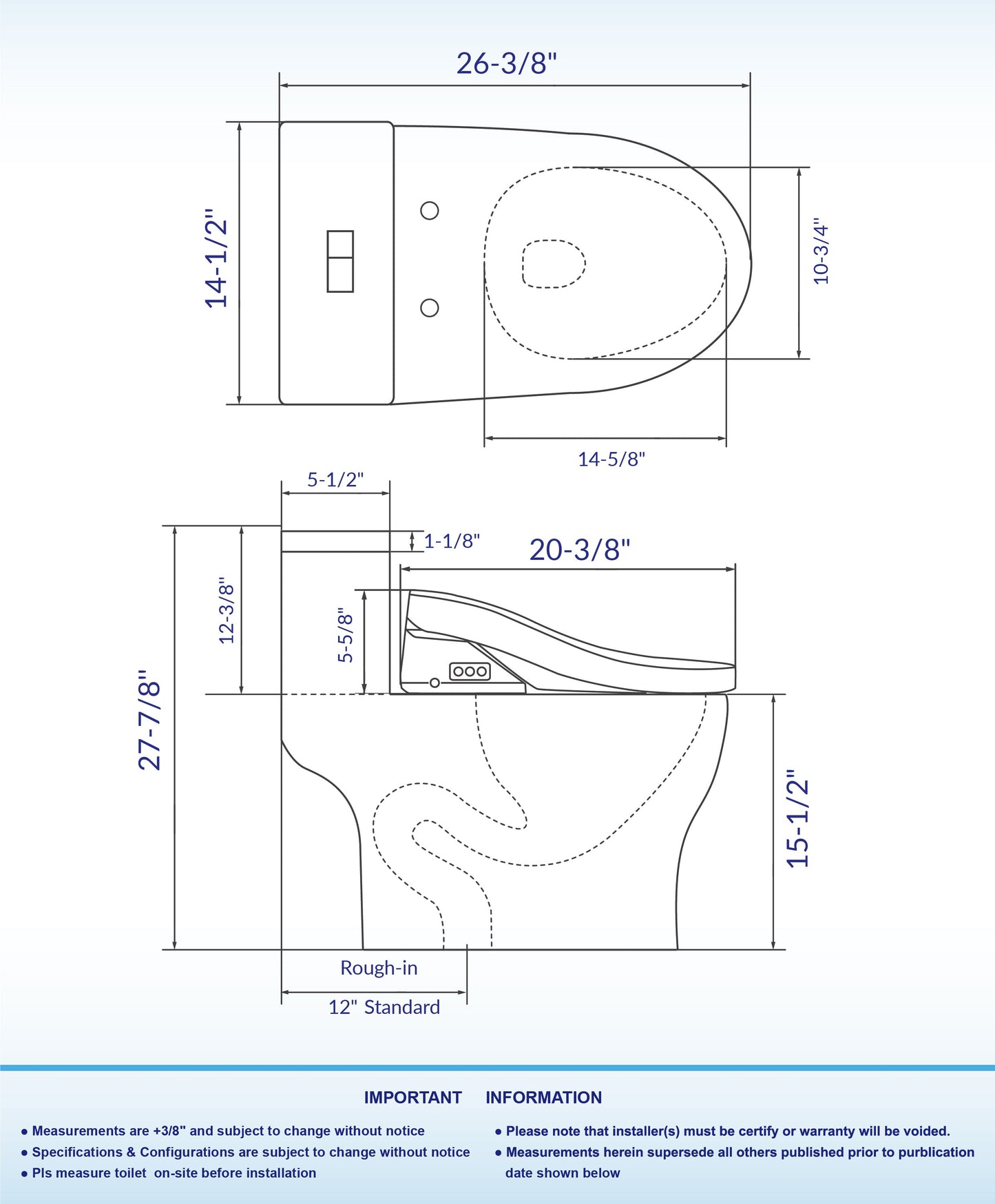 Isadora Elongated Intelligent Bidet Toilet - seat detail