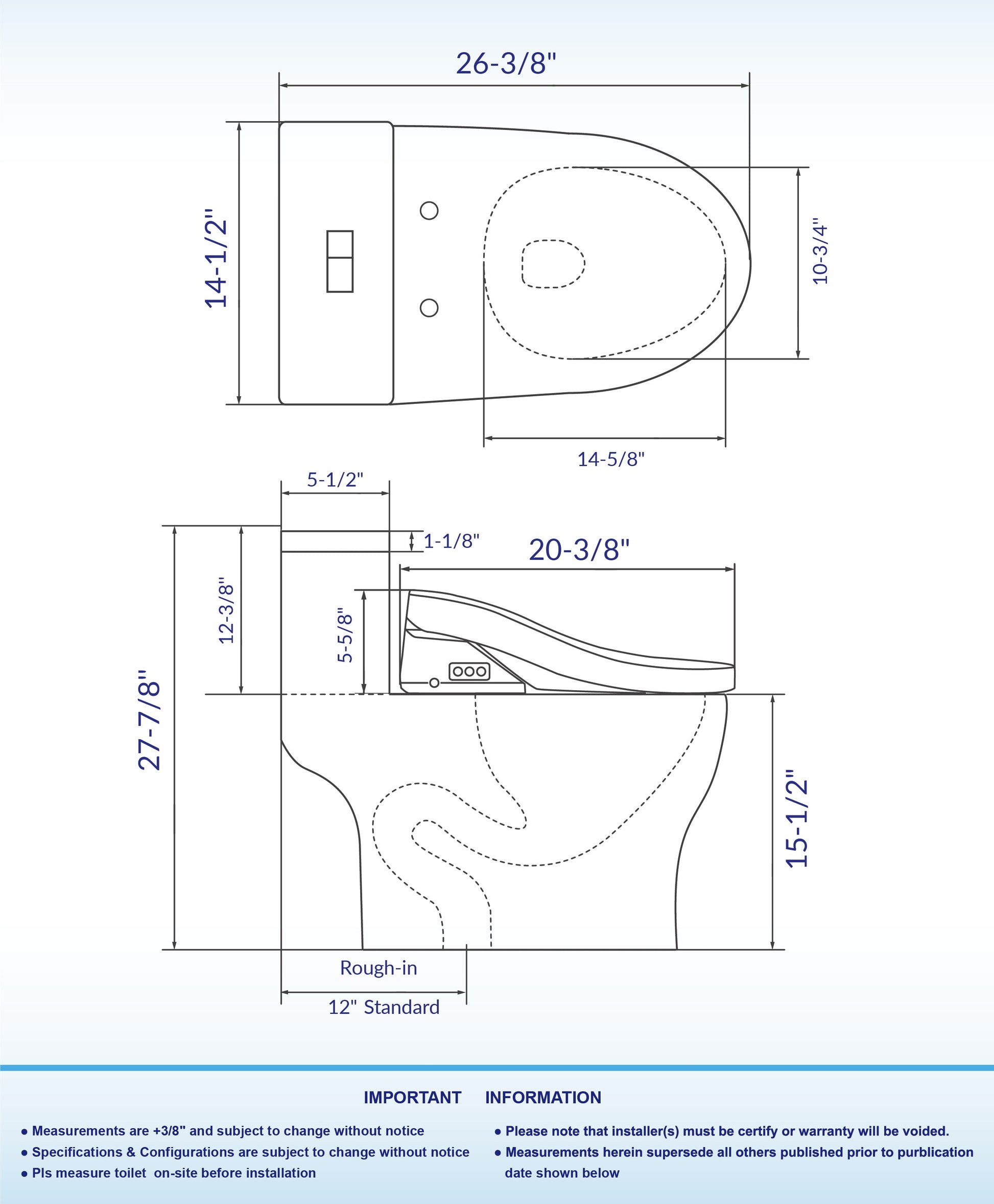 Isadora Elongated Intelligent Bidet Toilet - seat detail