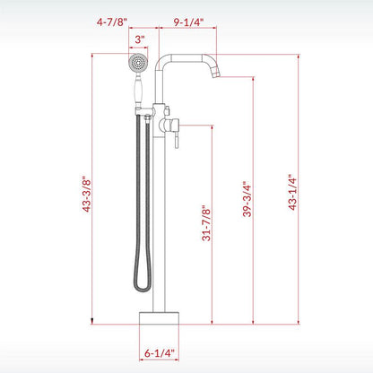 Jasmira Freestanding tub Faucet