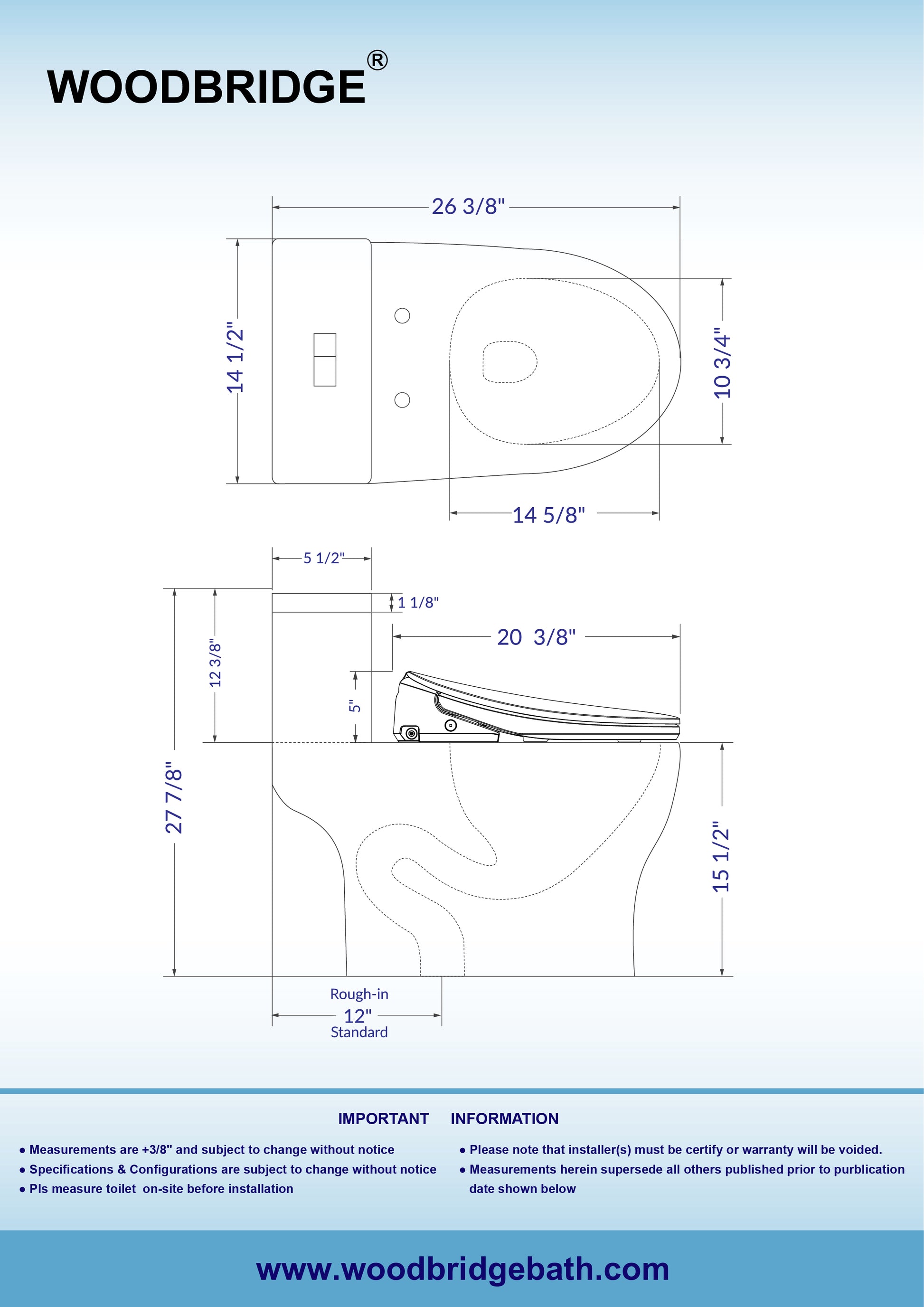 Juniper One-Piece Intelligent Bidet Toilet - three-quarter view