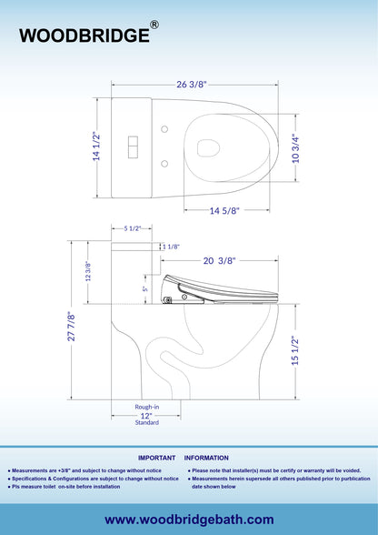 Juniper One-Piece Intelligent Bidet Toilet - three-quarter view