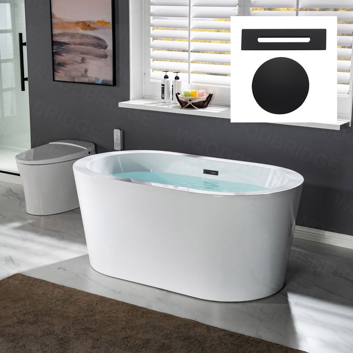 Kiri 56" Freestanding Bathtub