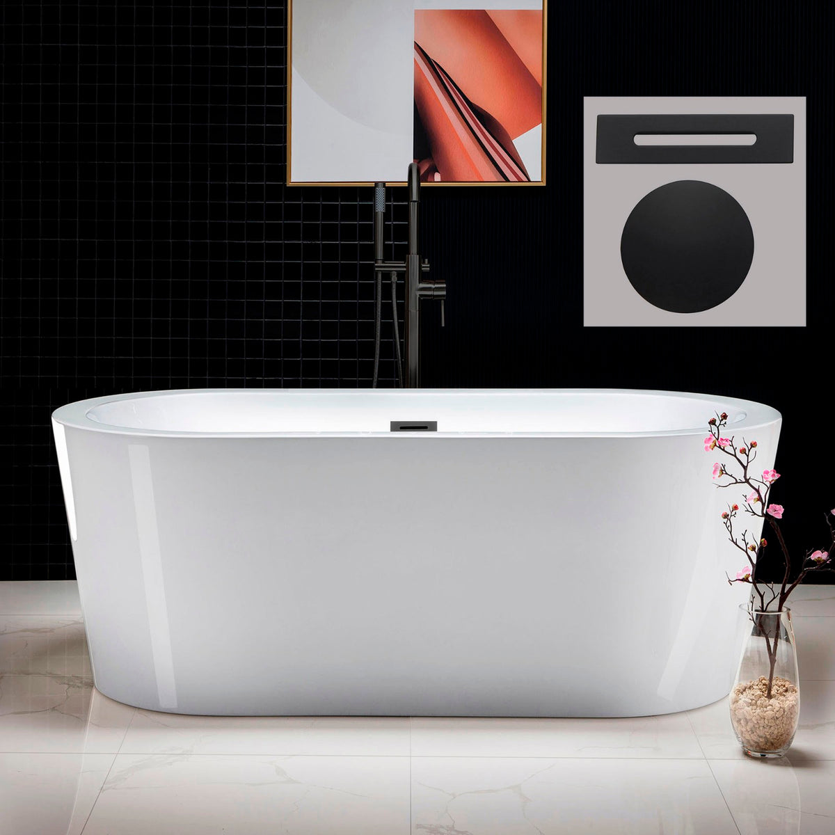 Kiri 59" Freestanding Bathtub