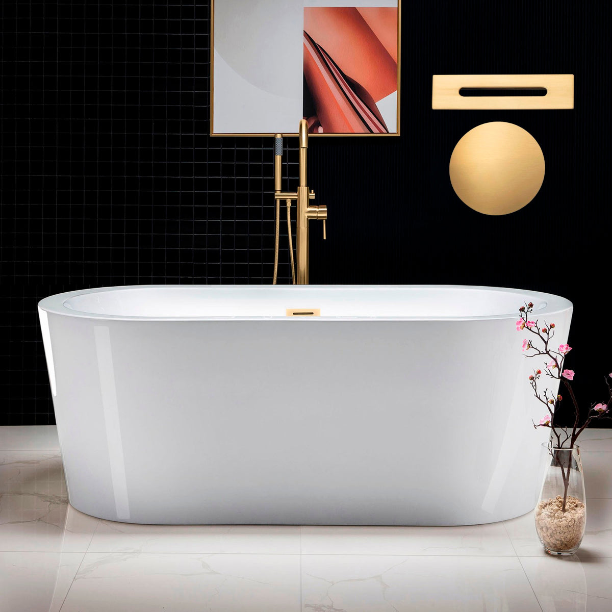 Kiri 59" Freestanding Bathtub