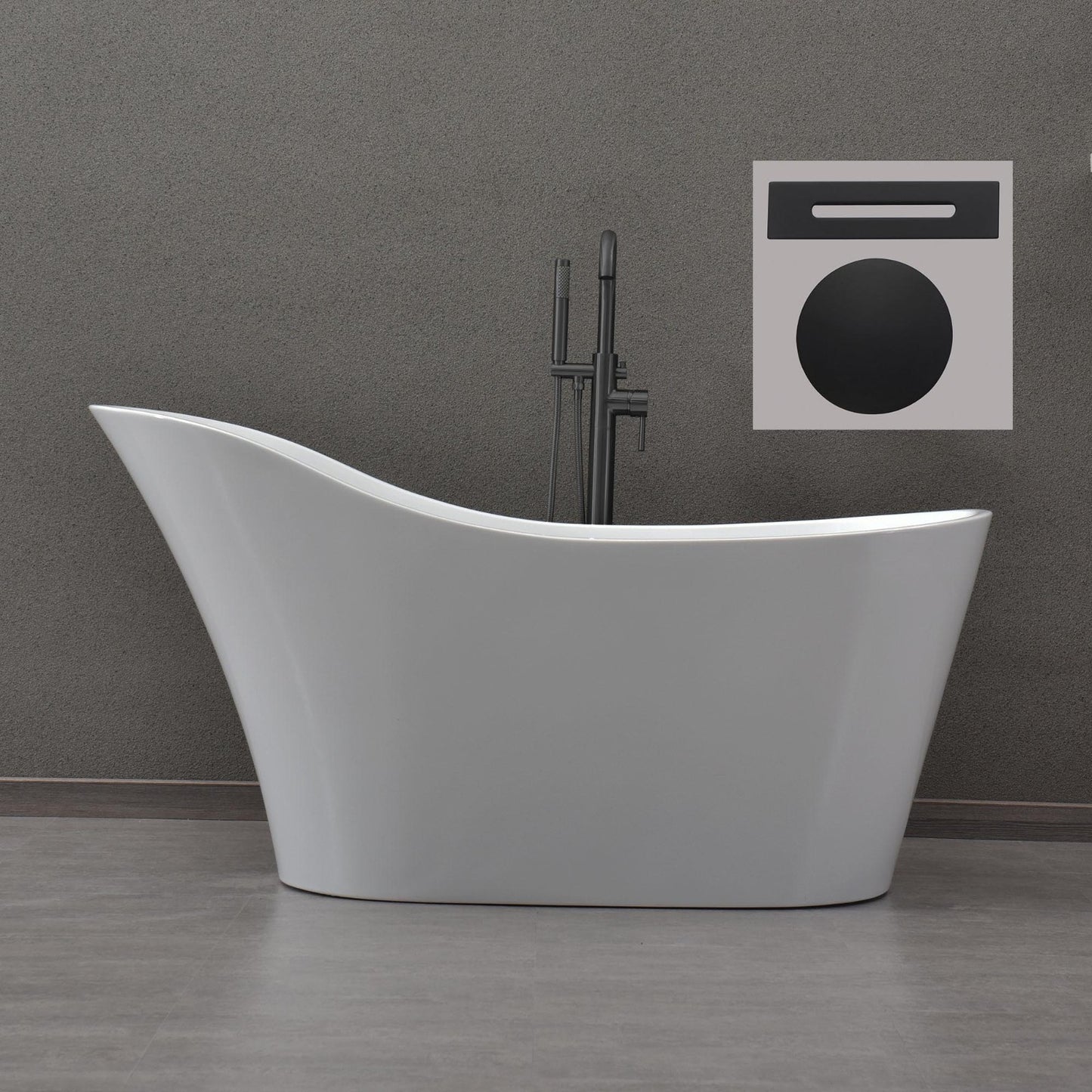 Lahar 59" Freestanding Bathtub