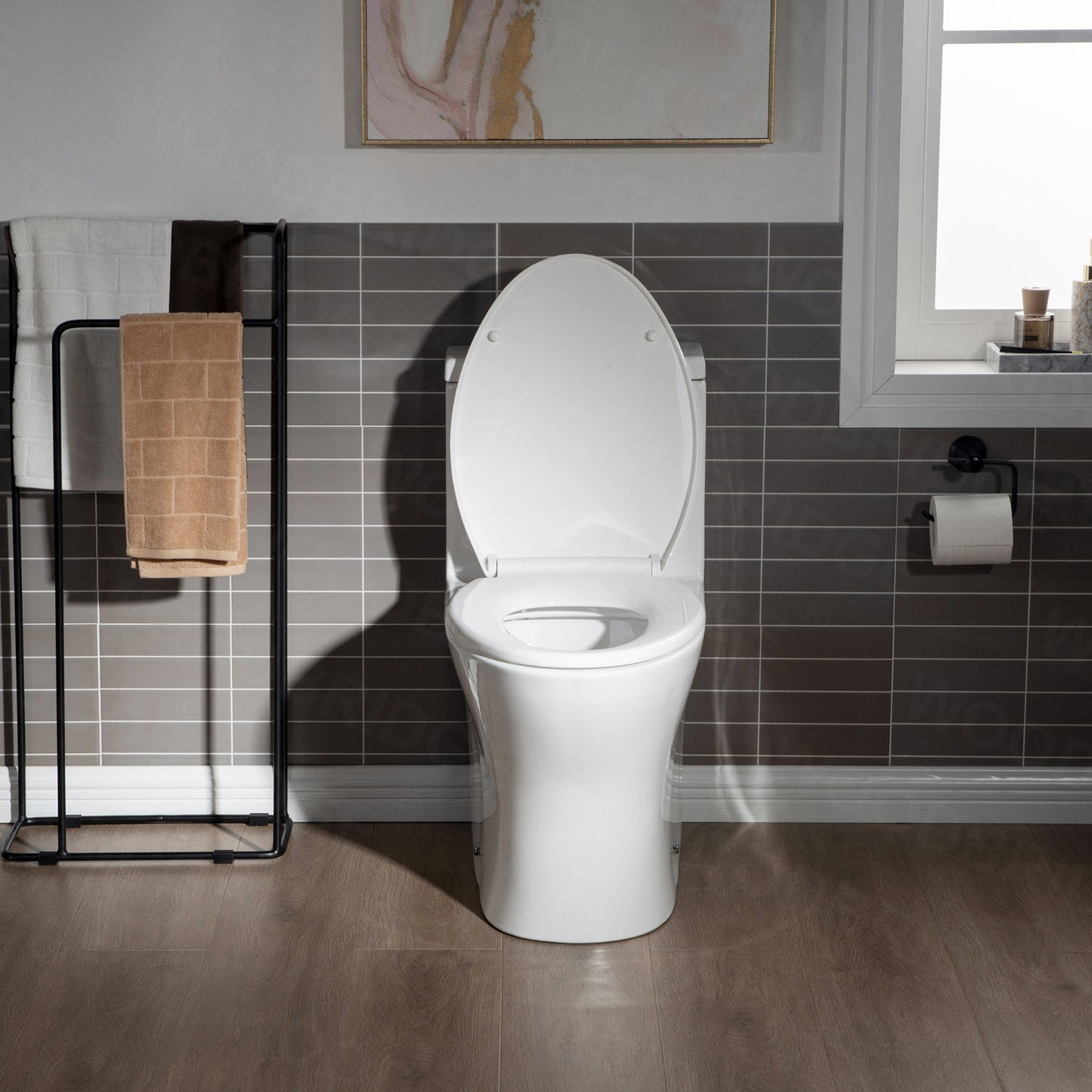Linden One-Piece Elongated Toilet - installation view