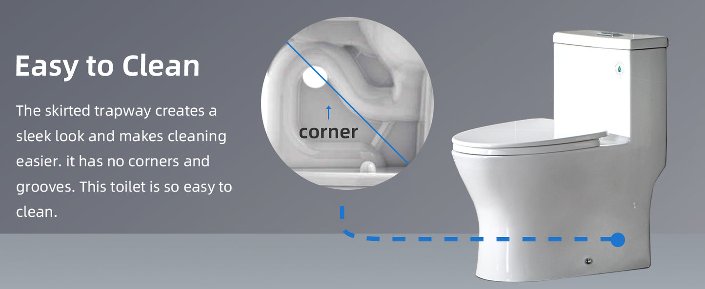 Linden One-Piece Elongated Toilet - feature detail