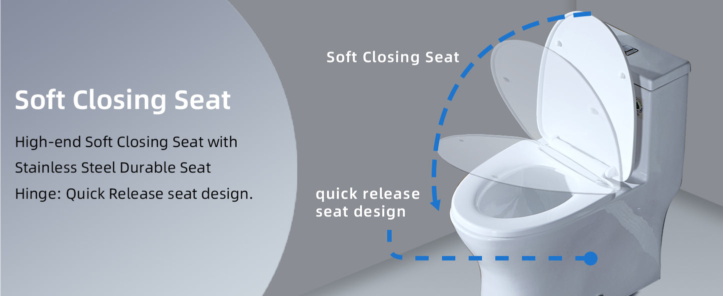 Linden One-Piece Elongated Toilet - feature detail