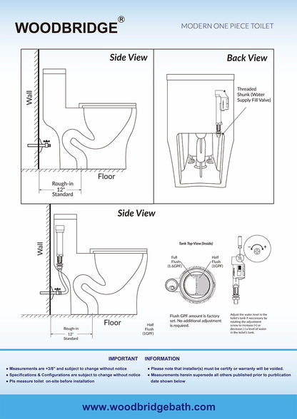 Linden One-Piece Elongated Toilet - top view