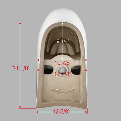 Linden One-Piece Elongated Toilet - seat detail
