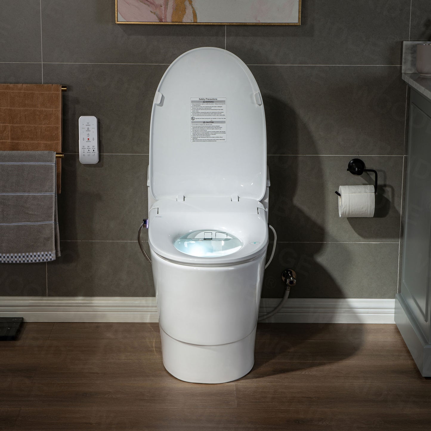 Marcel One-Piece Intelligent Bidet Toilet - rear view