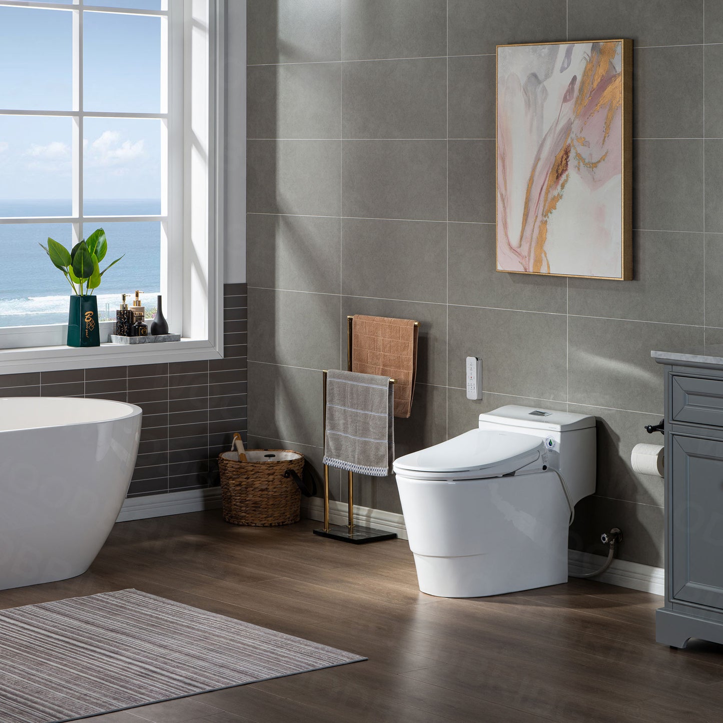 Marcel One-Piece Intelligent Bidet Toilet - profile view