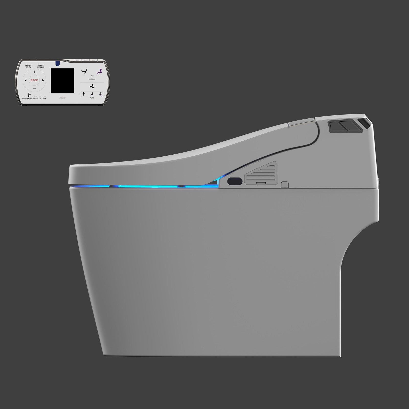 Marlow One-Piece Intelligent Bidet Toilet - three-quarter view