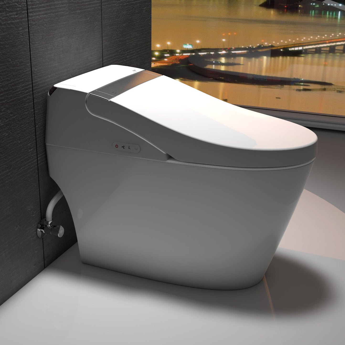 Marlow One-Piece Intelligent Bidet Toilet - rear view