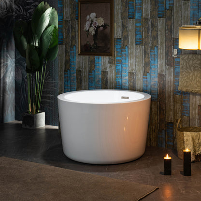 Marui 41 inch freestanding acrylic soaking bathtub, oval