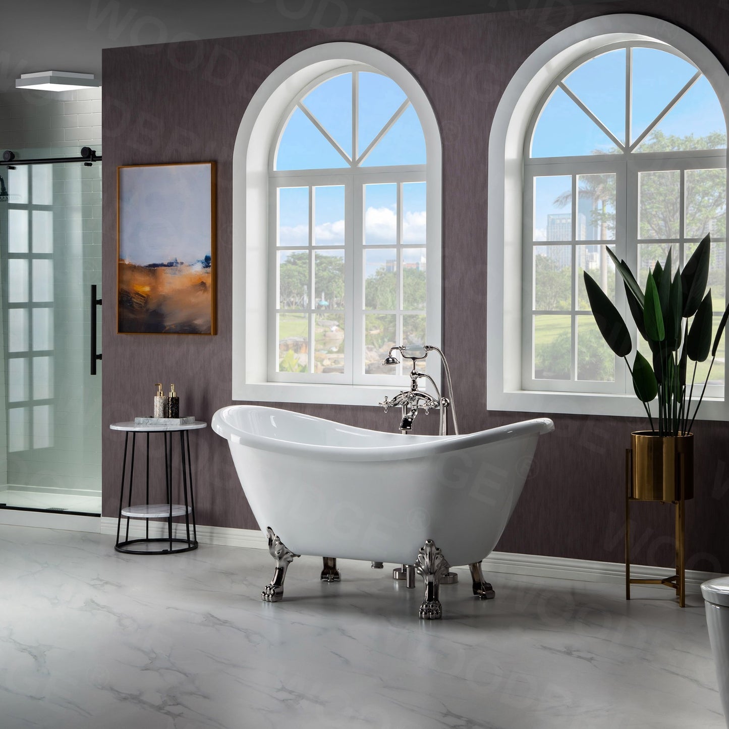 Navi 59" Freestanding Bathtub