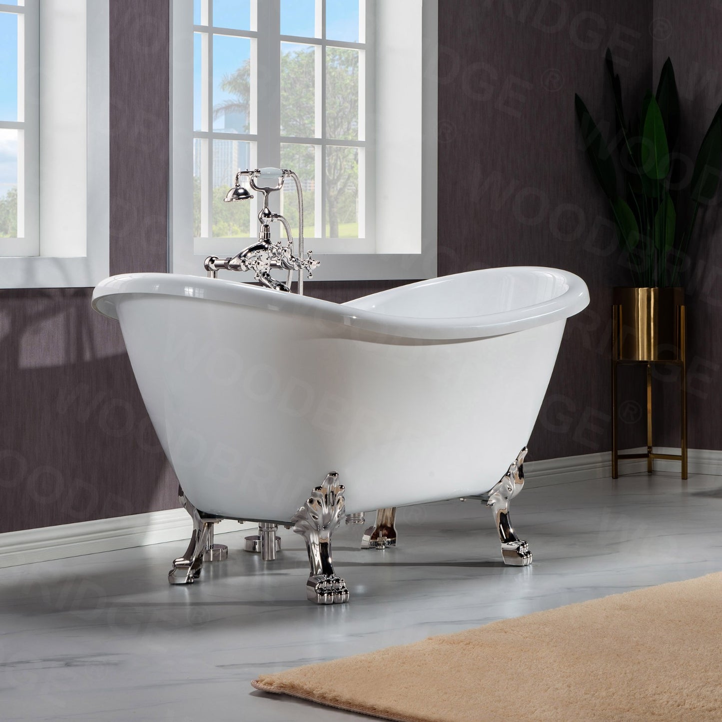 Navi 59" Freestanding Bathtub