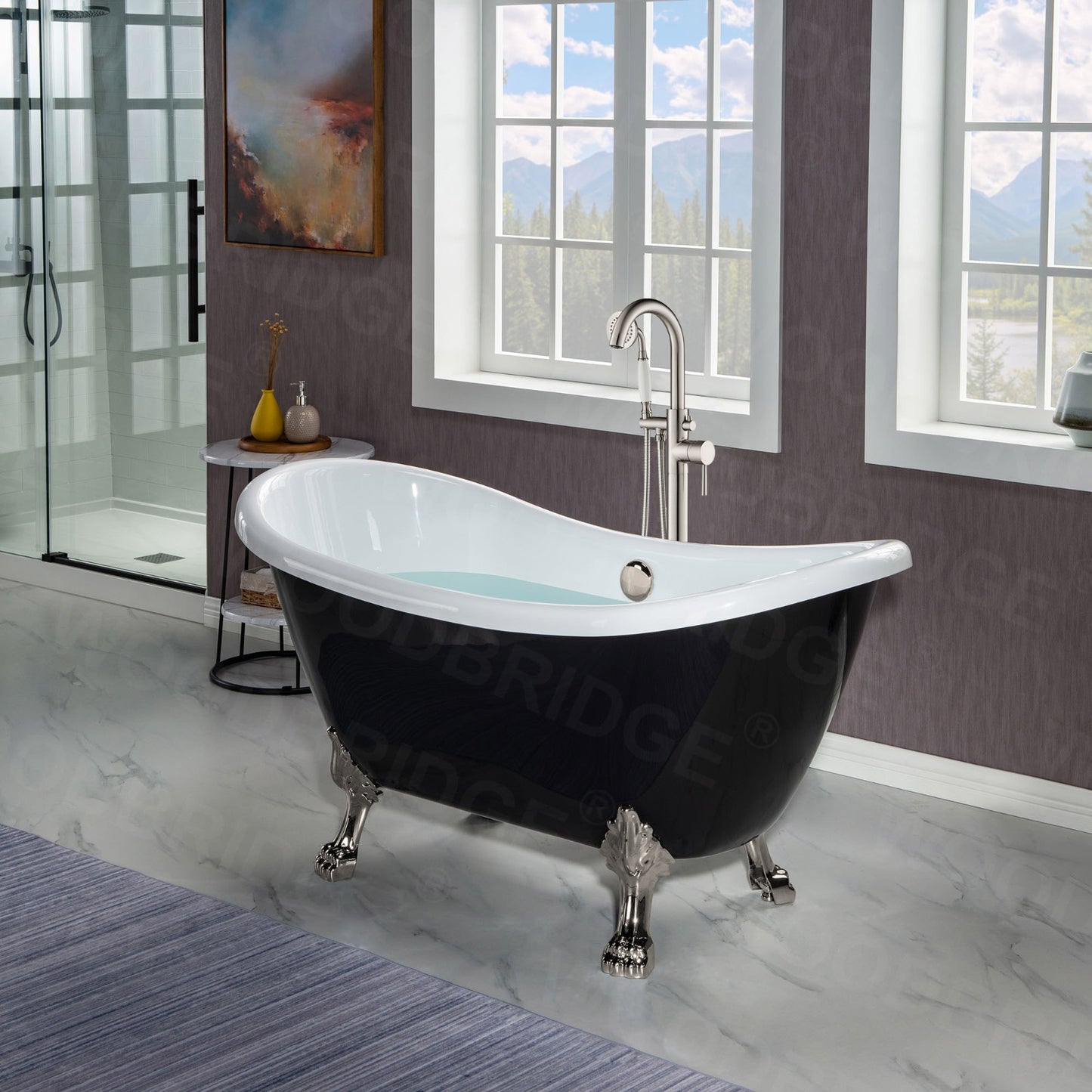 Navi 59" Freestanding Bathtub