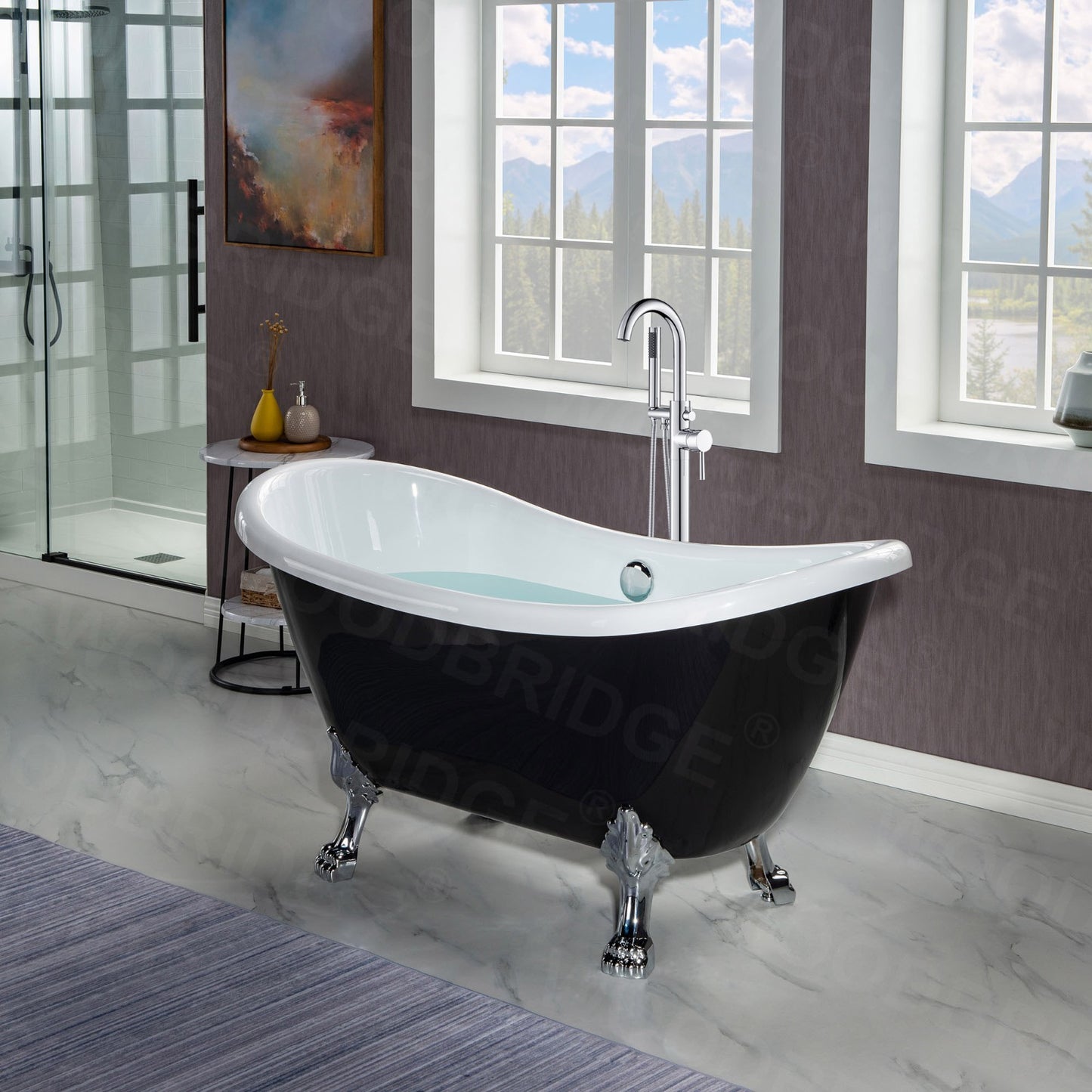 Navi 59" Freestanding Bathtub
