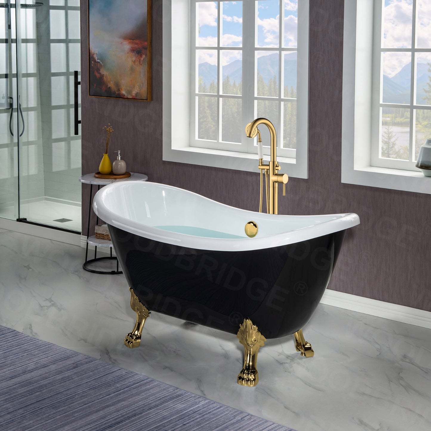 Navi 59" Freestanding Bathtub