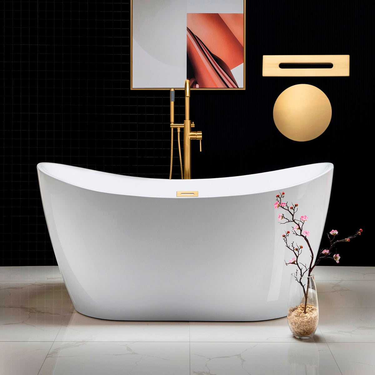 Niebla 59" Freestanding Bathtub