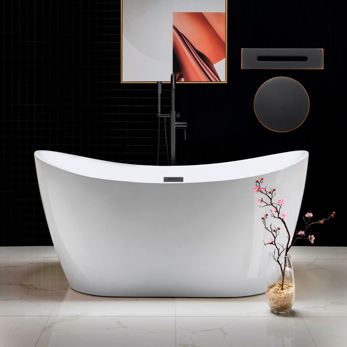 Niebla 59" Freestanding Bathtub