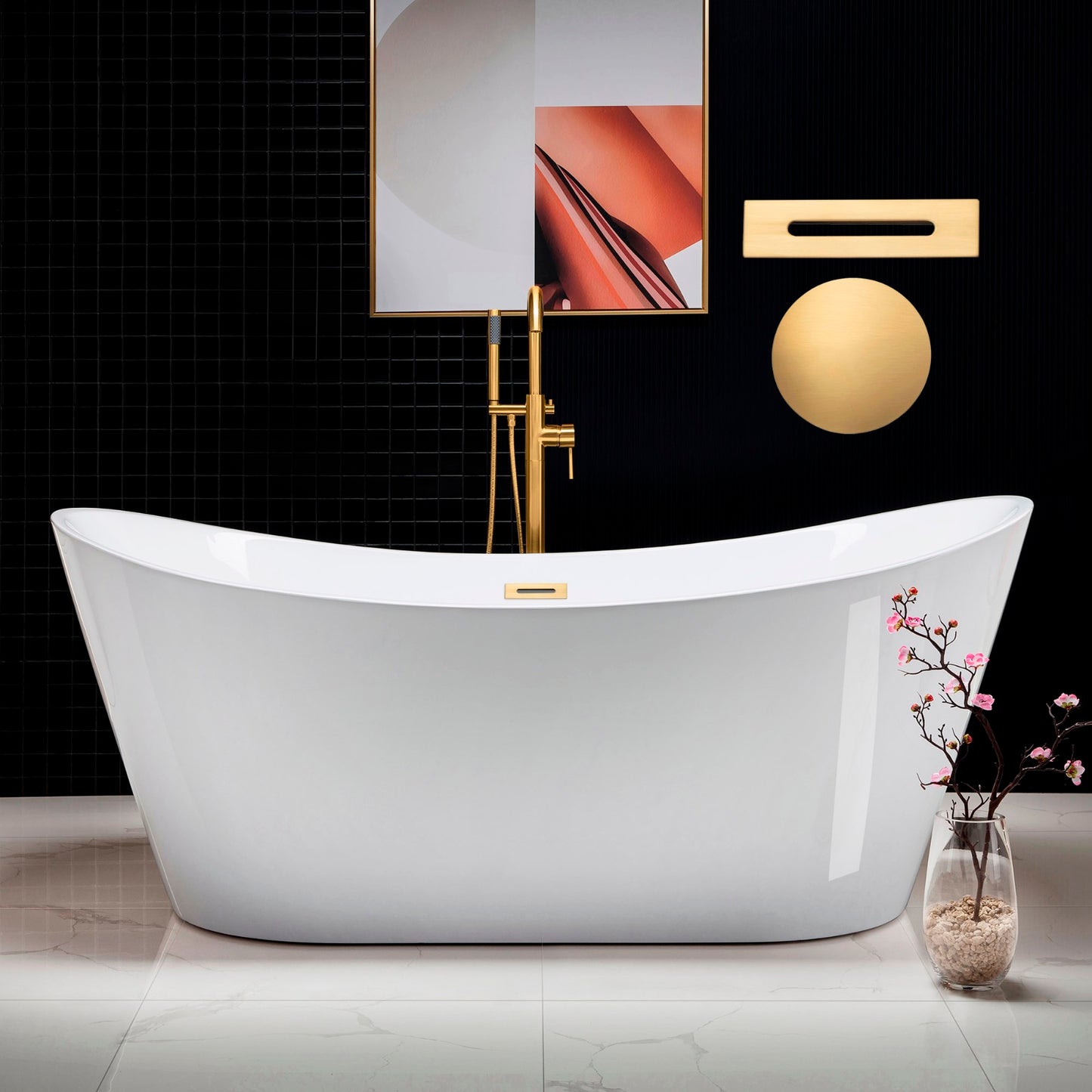 Niebla 71" Freestanding Bathtub