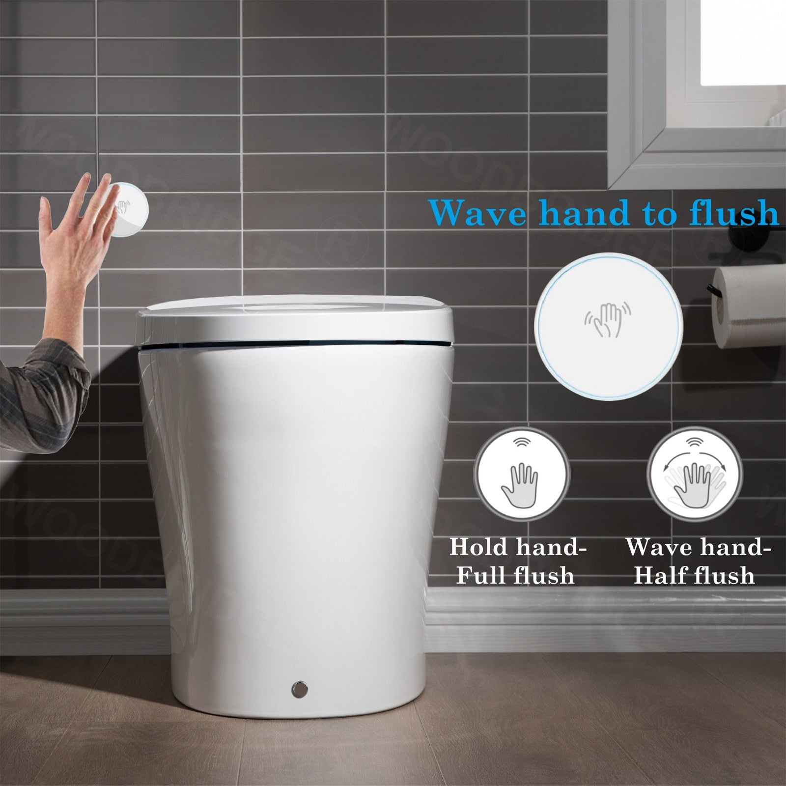Nolan Tankless One-Piece Toilet - side view
