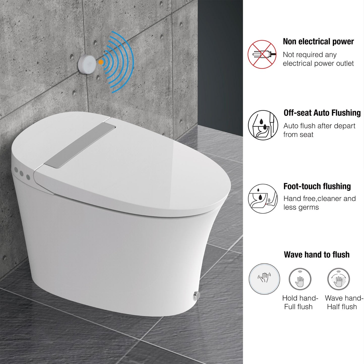 Nolan Tankless One-Piece Toilet - three-quarter view
