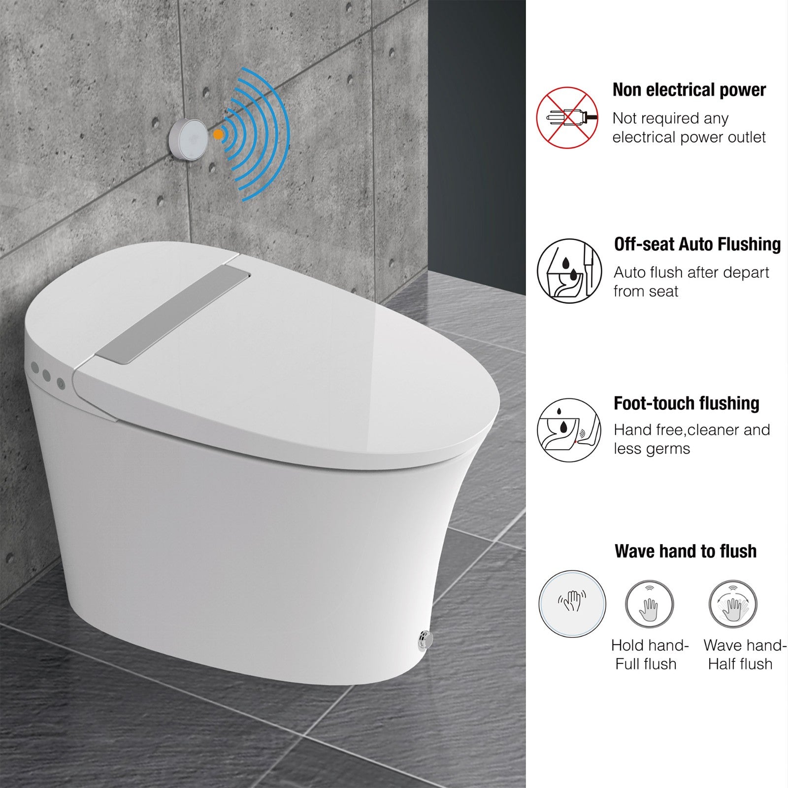 Nolan Tankless One-Piece Toilet - three-quarter view