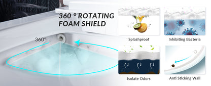 Orion Intelligent Voice-Control Bidet Toilet - 360 rotating foam shield