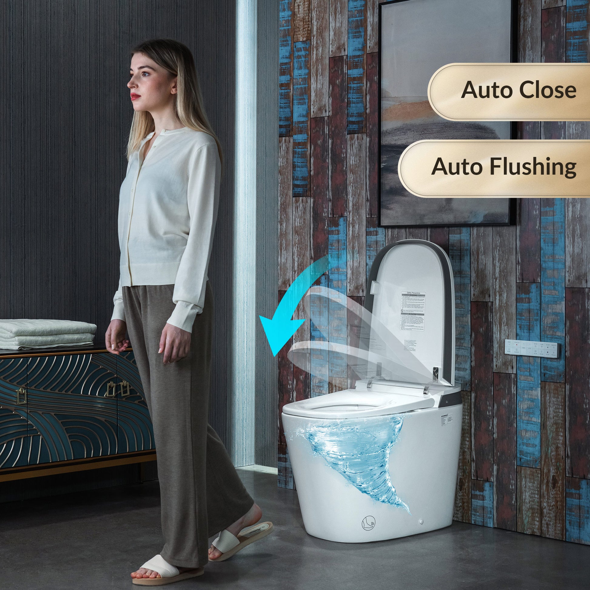 Orion Intelligent Voice-Control Bidet Toilet - rear view