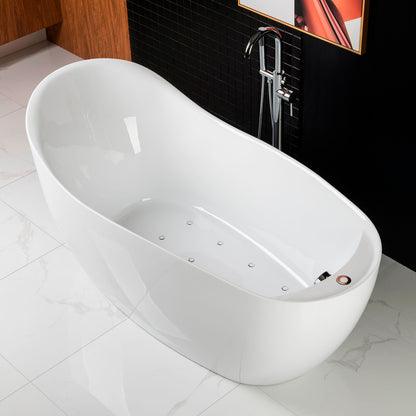 Penumbra 67" Freestanding Whirlpool Bathtub