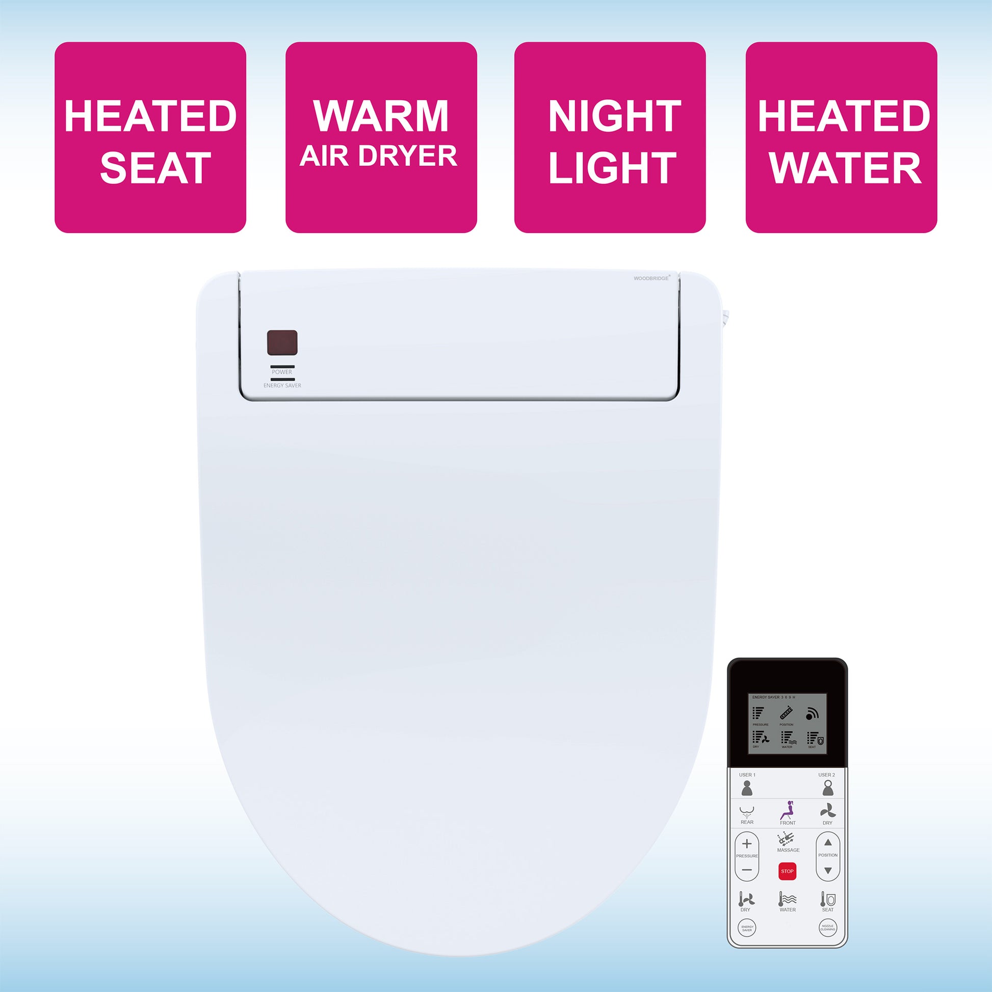 Petal Bidet Toilet Seat - front view