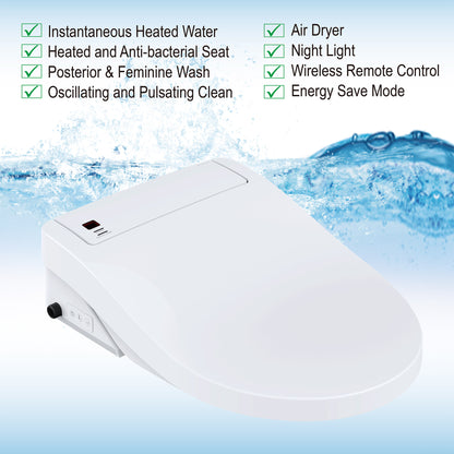 Petal Bidet Toilet Seat - side view