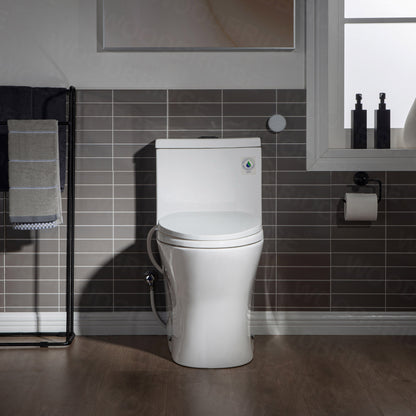 Preston One-Piece Elongated Toilet - three-quarter view