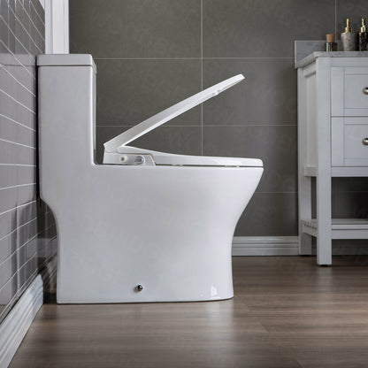 Preston One-Piece Elongated Toilet - control lever detail