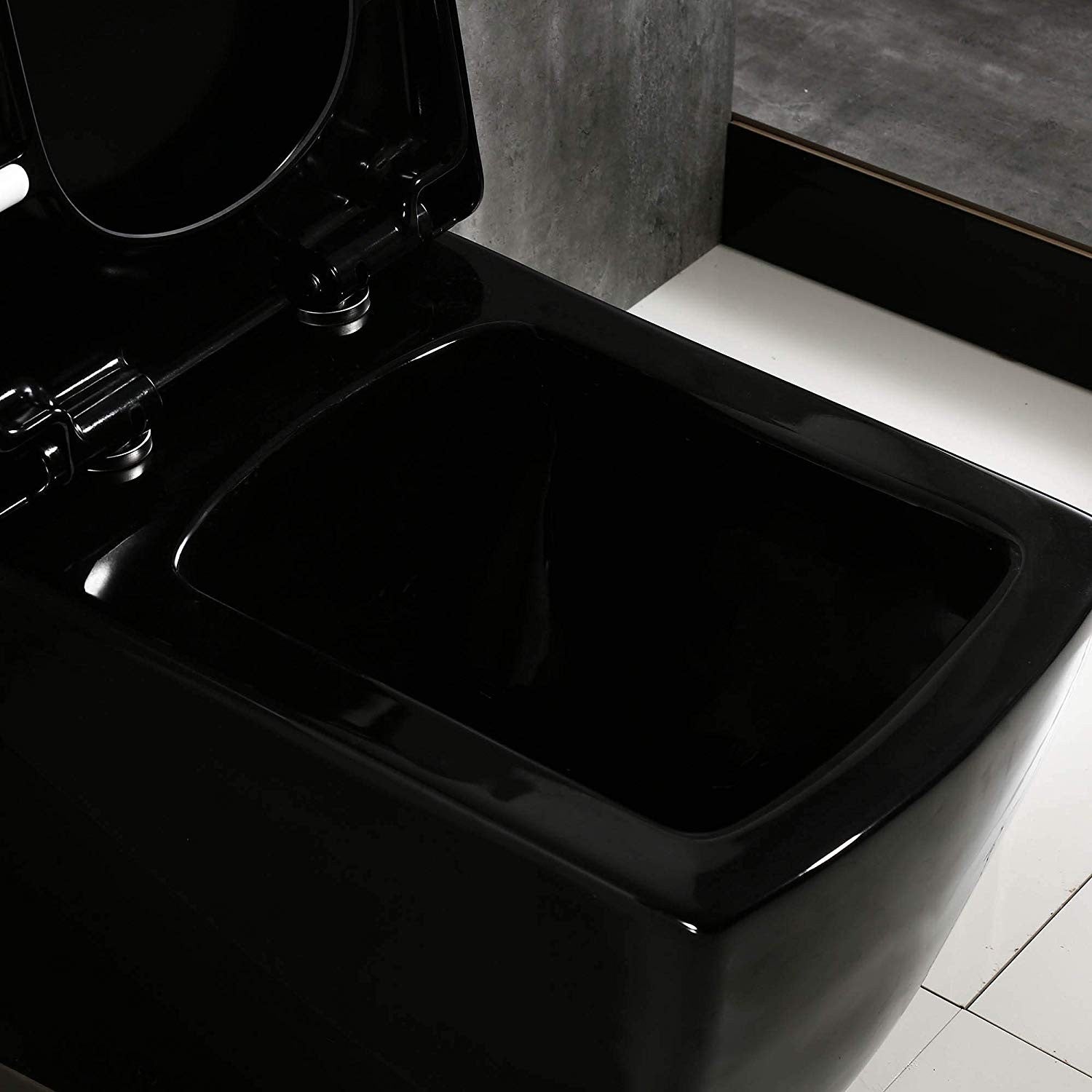 Raven Square One-Piece Toilet - rear view