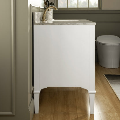 Roma 48" Freestanding Bathroom Vanity with Stone Top and Porcelain Undermount Sink