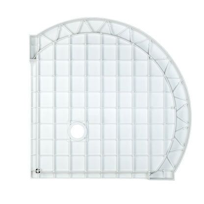 Round Neo-Angle Corner Solid Surface Shower Base Pan