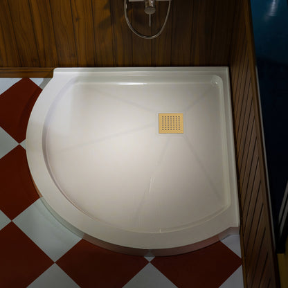 Round Neo-Angle Corner Solid Surface Shower Base Pan