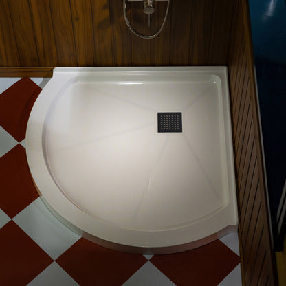 Round Neo-Angle Corner Solid Surface Shower Base Pan