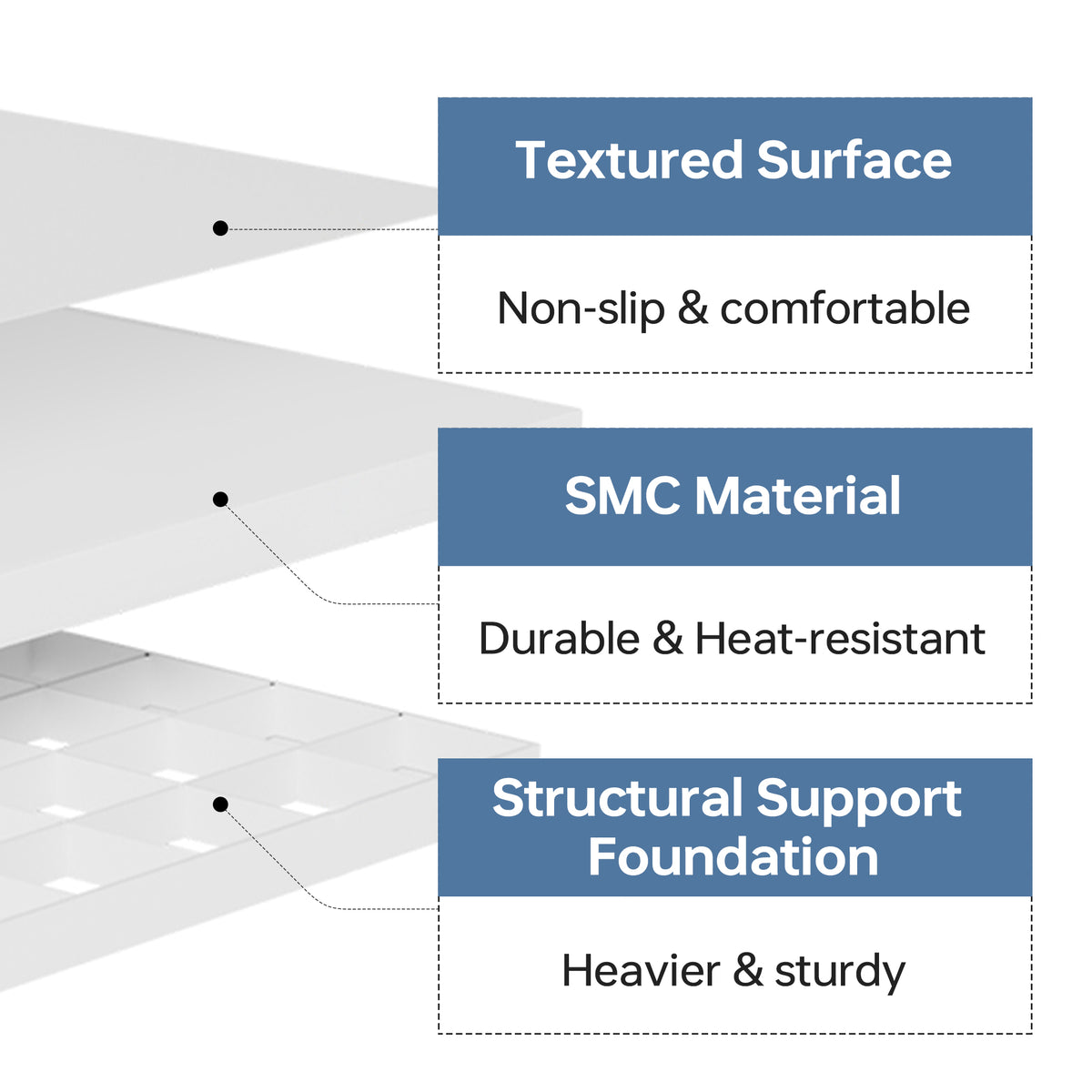 Round Neo-Angle Corner Solid Surface Shower Base Pan